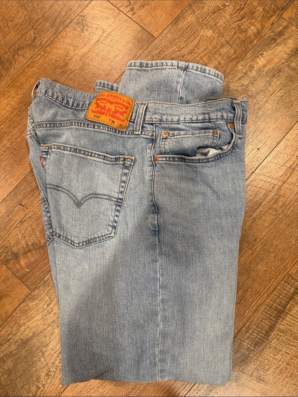 Levi's Men's Straight Light Wash Jeans 36x32 559